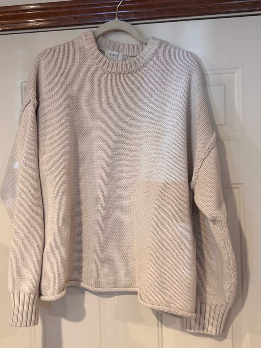 DISSH Roy Cream Knit Crewneck Pullover